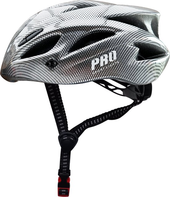 Fietshelm Dames/Heren Volwassenen - Large 58 tot 62cm - Carbon/Zwart