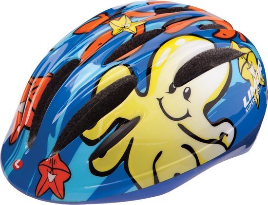 Fietshelm kinderen 2-5 jaar met lichtje - blauw Golf motief - Limar Kids 242 Wave - Maat S (46-51cm) - 195g van Limar