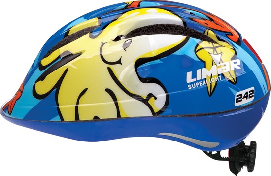Fietshelm kinderen 5-12 jaar met lichtje - blauw Golf motief - Limar Kids 242 Wave - Maat M (51-56cm) - 210g van Limar