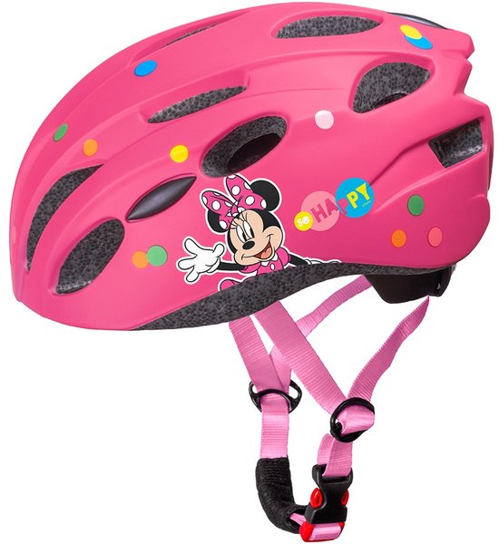 Fietshelm Meisjes Kinderen Minnie Mouse Roze In-Mold 52-56 cm Kinderhelm Fiets van Merkloos