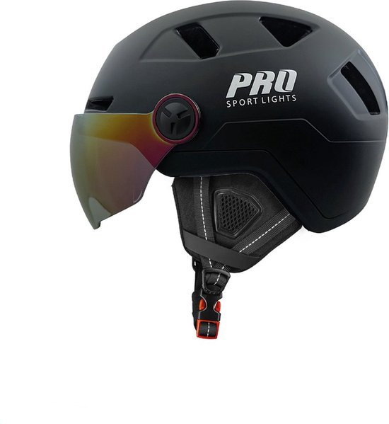 Fietshelm met Visier & Oorwarmers Speed Pedelec - Helm Large - NTA8776 van Merkloos