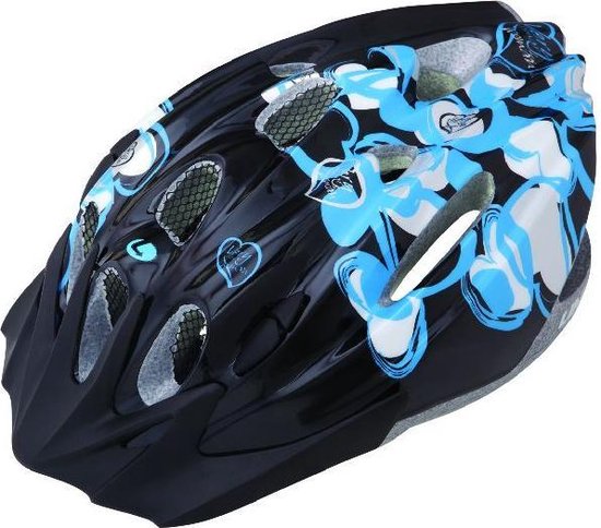 Fietshelm zwart met hart motief -voor meisjes - Limar 515 Black hearts - Maat unisize M (50-56cm) van $