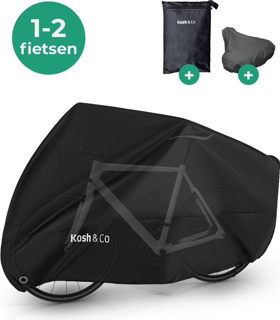 Fietshoes voor 1-2 fietsen - Fietshoes waterdicht - XL - Incl. gratis zakje & zadelhoes van Merkloos
