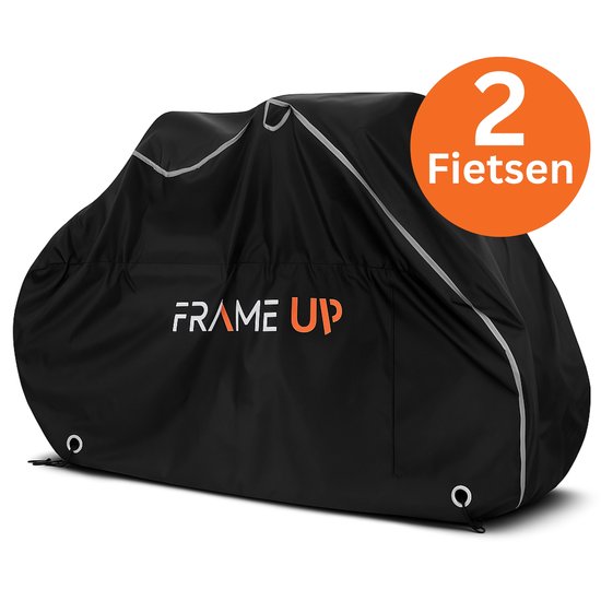 Fietshoes voor 1 of 2 Fietsen - Fiets hoes Waterdicht - Fiets beschermhoes - 420D - Elektrische fiets - Mountainbike - racefietsen - Anti-diefstal - Incl. Opbergzak van Merkloos