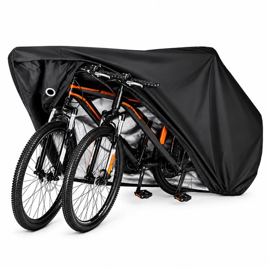 Fietshoes voor 2 Fietsen - Waterdichte Beschermhoes voor Fiets - Oxford Materiaal - E-Bike - Inclusief Opbergtas