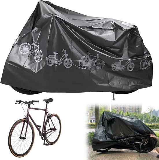 Fietshoes, waterdicht, 200 x 110 cm, fietsgarage, fietshoes, verdikte uitvoering, hoezen, hoezen voor mountainbikes / e-bikes / racefietsen van Velmia