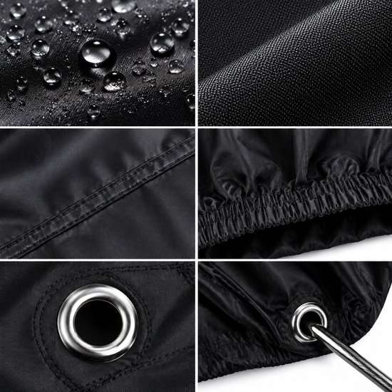 Fietshoes - Waterdichte Beschermhoes - Stofwerend - Verdikt - Met Slotopening - 245 x 105 x 125 cm - Geschikt voor fietsen, elektrische voertuigen - Zwart - XXL