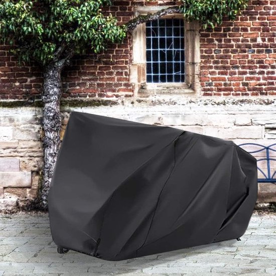 Fietshoes, waterdichte fietsbeschermhoes, zeildoek, 210D Oxford-stof, fietsenstalling voor 2 fietsen, waterdichte bescherming tegen stof, regen, sneeuw, UV, met tas van FIETSHOES