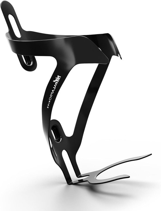 Fietshouder Aluminium - Bidonhouder Fiets - Veilig Fles Meenemen - Ultra Licht 26g - Standaard Maat - Zwart