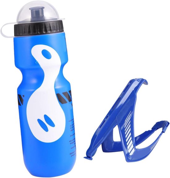 Fietshouder Bidon - Waterfles Houder - Sporten Onderweg - Lichtgewicht Plastic - 24 x 6 cm - Blauw