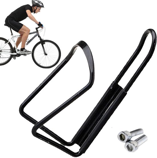 Fietshouder Fles - Bidonhouder Fiets - Hydratatie Tijdens Fietsen - Lichtgewicht Aluminium - Universeel - Zwart