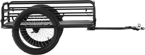 Fietskar, Draagvermogen 125 Kg, Robuuste Opvouwbare Fietskar, Opvouwbaar en CoMpact, Snelspanner, Universele Trekhaak, 20 Inch Wielen, Geschikt voor de Meeste Fietsen