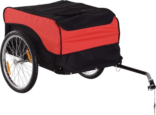 Fietskar, fietsaanhanger, model 3, rood, L van $