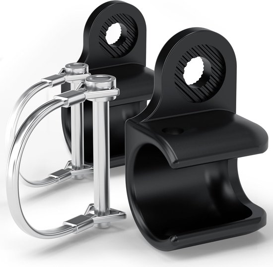 Fietskar Koppeling - 2 Stuks - Geschikt voor Thule - 66x39x33mm - Inclusief Veiligheidsspelden - Hoogwaardig Staal - Zwart