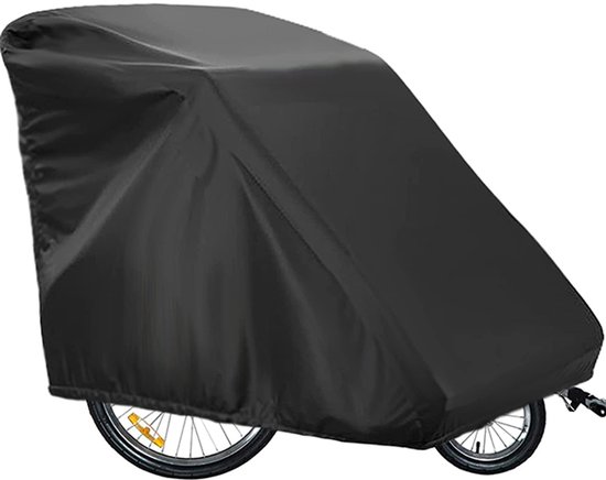 Fietskarhoes - Waterdichte Fietskar Opberghoes - 420D Oxford-stof - Waterdichte hoes voor het opbergen van fietskarren - Met PU-coating - Kinderfietskarhoes - Anti-uv, winddicht, stofdicht, waterdicht - 33*55*39 inch (84*140*99cm) - Zwart van Trenive