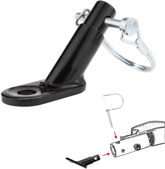 Fietskarkoppeling - Fietsadapteraccessoire - Aanhangwagenaccessoire -aanhangwagenkoppeling -Adapter Accessoires - Geschikt voor fietsen, mountainbikes, fietskarren voor huisdieren, kinderkarren - Zwart