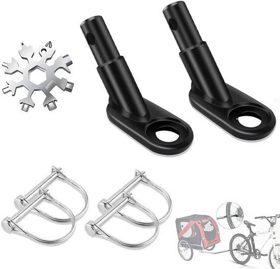 Fietskarkoppeling - Fietskar koppeling - Fietskar koppelingen - Fietsaccessoires - Koppelstuk - Koppeling - Fietskar - Fietskar kinderen koppeling - Diverse fietskaraccessoires - Universele Adapter -Geschikt voor honden- en kinderaanhangers van Merkloos