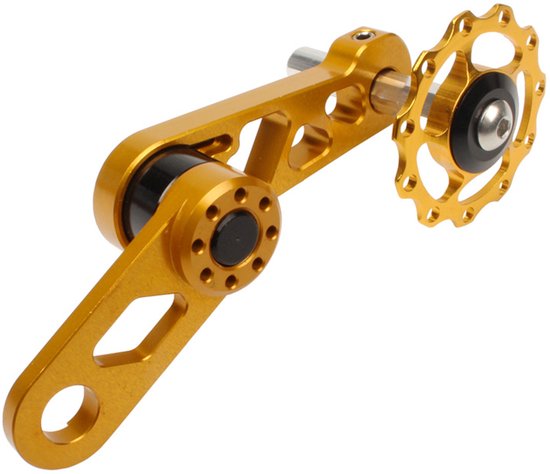 Fietskettingspanner (met derailleurpad) – Kettinggeleider voor vouwfiets – Fietsgereedschap – Vervangingsonderdeel – Vermindert kettinggerammel – Materiaal: aluminiumlegering