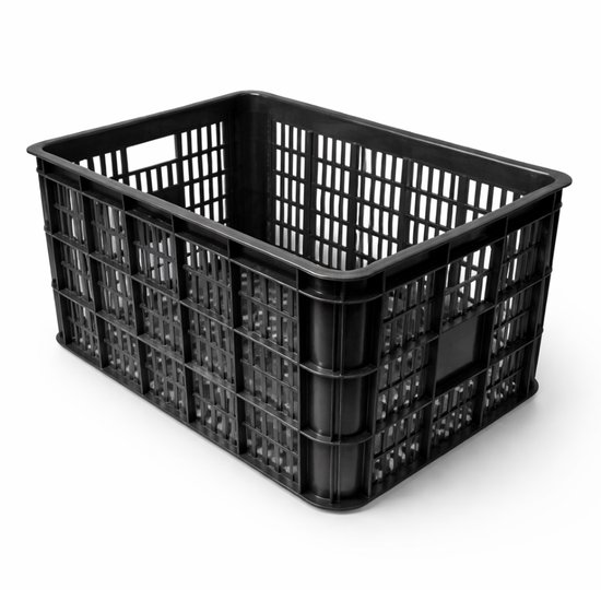 Fietskrat 43 Liter - Fietskrat Zwart - Grote Fietskrat voor Transport & Boodschappen - 43 Liter - Fietsmand - 48 x 35 x 26 van Merkloos