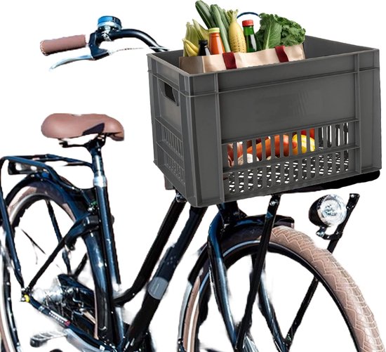 Fietskrat - Fietsmand - 34L - Anthracite van $