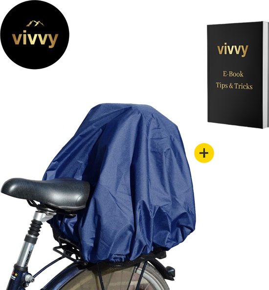 Fietskrat Hoes 2 In 1 - Fietskrat Afdekhoes Flexibel - Crate Cover Waterdicht - 100% Tevredenheidsgarantie - Donkerblauw - 80*70 Cm van Navaris