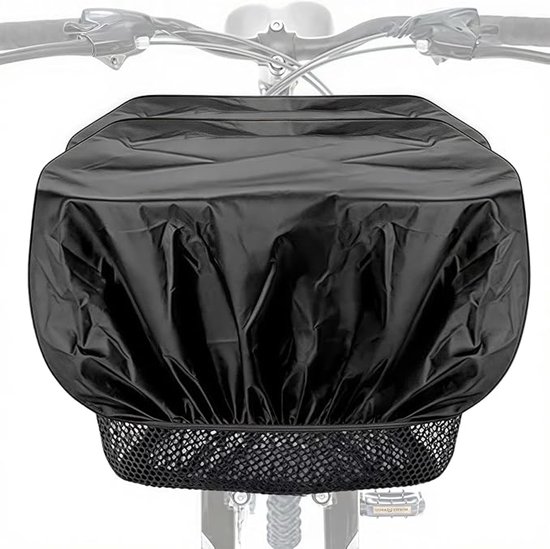 Fietskrat Hoes - Krathoes Fietsmand - Waterdicht - Waterdicht - Stofbestendig - Crate Cover - Regenhoes - Herbruikbaar - Draagbaar - Fietsaccessoires - Zwart