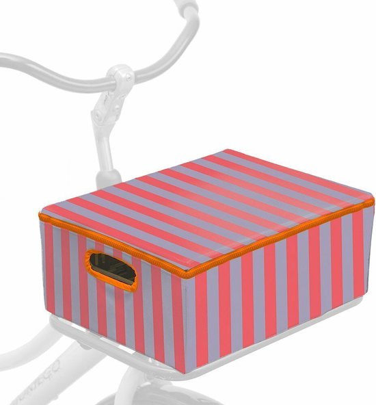 Fietskrat & Hoes M Lilac Stripes van Basil