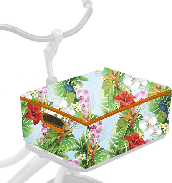 Fietskrat & Hoes M Tropical Flower van Basil