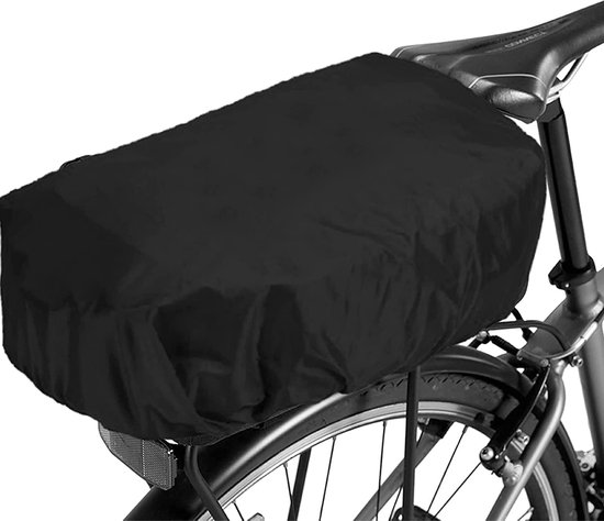 Fietskrat hoes - Mandhoes - Fietskrat afdekhoes - Fietsmand - Waterdichte Fietsboxhoes - Fiets Achterdrager Regenhoes - Krathoes Fietsmand - Afdekhoes Waterbestendig - Crate Cover - Krathoes waterbestendig - Zwart van Merkloos