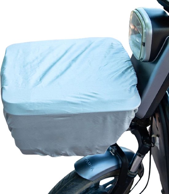 Fietskrat Mand Afdekhoes - Krat Hoes - Waterdicht Grijs 51x48cm van Merkloos