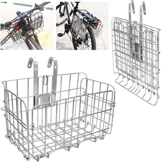 Fietskrat Vooraan - Opvouwbare - Afneembare Metalen Gaas Fietskrat Snelsluiting Multifunctioneel Gebruik Fietskrat van FastRider