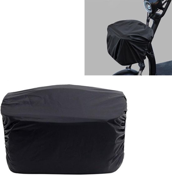 Fietskrathoes - Fietsmand Regenhoes - 45*37cm - Fietsmandhoes - Stofhoes - Dubbelzijdig - Fietsmand Regenhoes Set - Waterdichte Fietsmandhoes - Geschikt voor Veelvoorkomende Fietstypen - Zwart van Cycle Masters