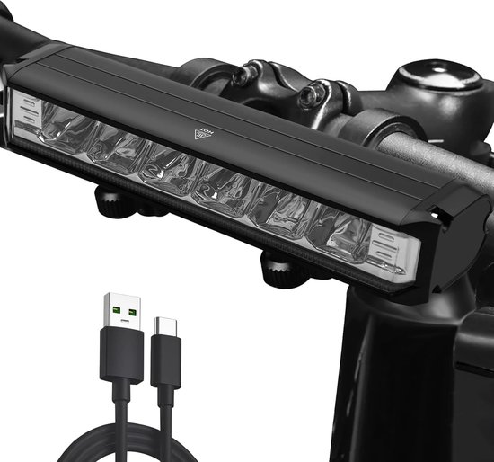 Fietslamp 1800 Lumen oplaadbaar - Waterdicht IPX5 met 5 Modi voor Fietsen en Mountainbikes