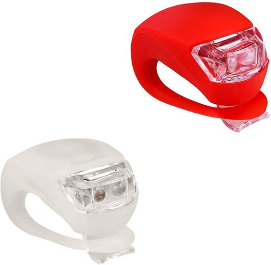 Fietslamp - 2 stuk(s) - Wit - Rood & Wit - Fietsverlichting - Fietslicht - Fietslampjes - Fiets
