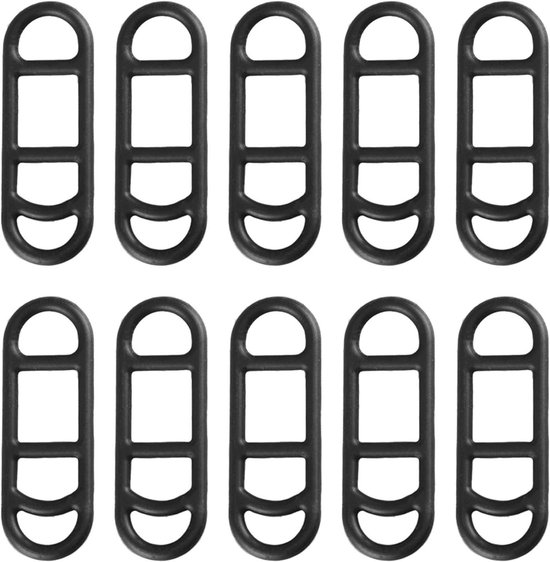 Fietslamp Bevestigingsbanden - Fietslicht Strap - Fietsverlichting Bevestigen - Verstelbare Siliconen Band - 10 stuks - Zwart