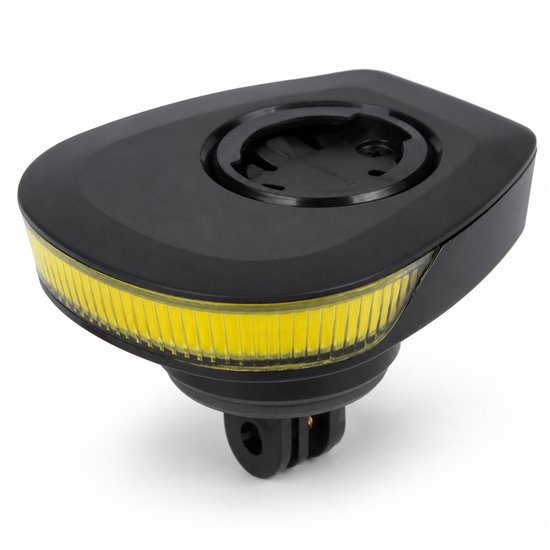 Fietslamp Daglicht USB-C Oplaadbaar - Garmin Ready & Wahoo Compatible - Fietscomputer Mount Zichtbaarheidslicht voor Wielrennen en Gravel - Zwart