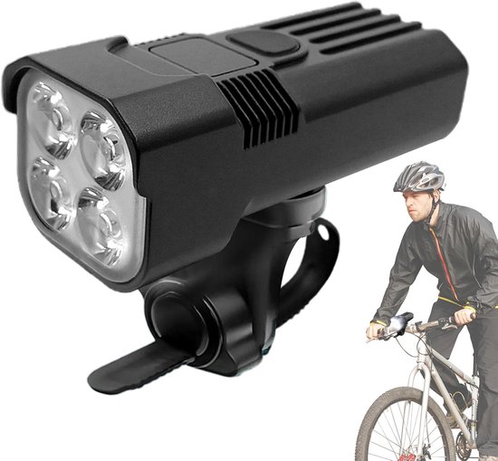 Fietslamp - Fietsverlichting - Fietslicht - Heldere Koplamp Voor De Fiets - 800 Lumen Superheldere Waterdichte Koplamp - Oplaadbare Mountainbikelamp Met 5 Lichtstanden - Voor Nachtelijke Fietstochten In De Buitenlucht