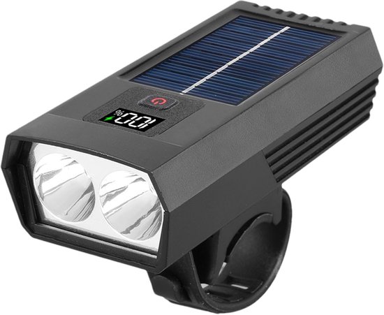 Fietslamp - Fietsverlichting - Fietslicht - Zonnelampen Met Usb-Oplaadfunctie - Zonnelampen - 350 Lm - Zonnepaneel En Usb-Back-Up Voor Nachtelijke Fietstochten, Suv/Vrachtwagen