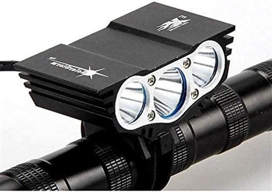 Fietslamp LED - Voorlamp Oplaadbaar - Veilig Fietsen - Sterke Lichtbundel - 1000 Gram - Zwart