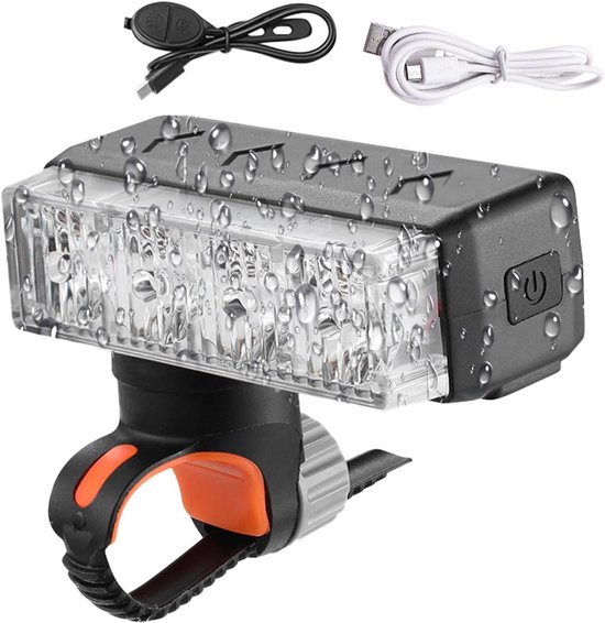 Fietslamp met Bel - Fietsverlichting Scooter - Veilig Fietsen - 120 dB Alarm 4 Tonen - 200 Lumen - Zwart