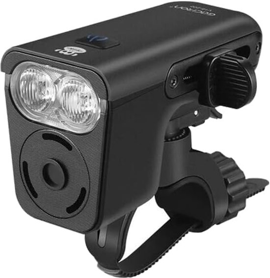 Fietslamp met Bel - Voorlicht met Toeter - Veilig Fietsen - Geïntegreerde Claxon - 200 Lumen - Zwart