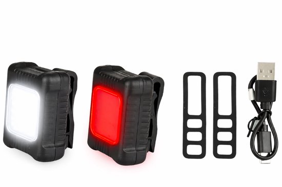 Fietslampjes - Voorlicht / Achterlicht - Fietslampjes Rood en Wit - Fietslicht Koplamp - Waterdicht / USB Oplaadbaar