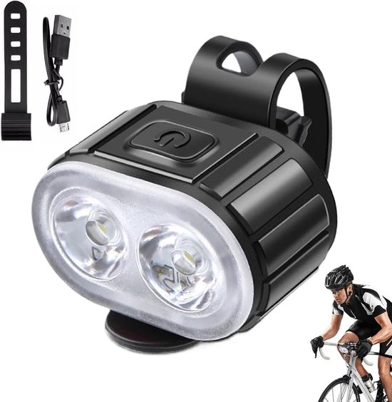 Fietslicht set - Oplaadbaar licht - Veilig fietsen - Automatische sensor - 200 lumen - Wit en rood