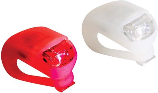 Fietslicht - Voor - Achter - LED - Batterij - Wit/Rood