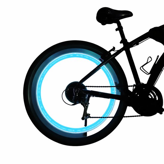 Fietslicht Wiel I Spaakverlichting I Fietslamp Wiel I LED Fietsverlichting I Ventieldop Flitslicht I 2 Stuks I Blauw