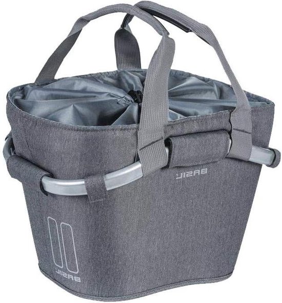 Fietsmand 2day Carry All 15 liter - Grijs - Handige Fietsmand met Grote Inhoud van Basil