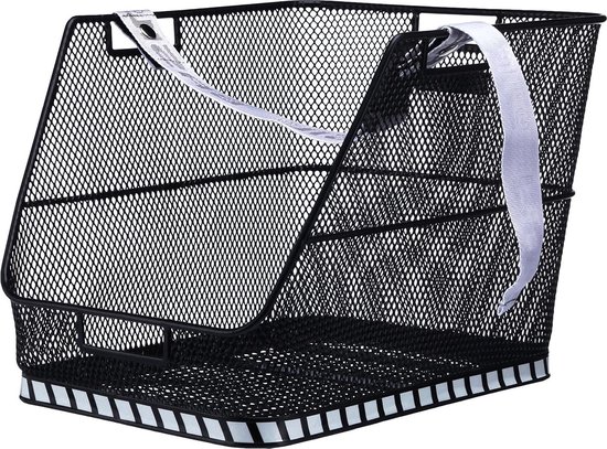 Fietsmand Class Black 38 x 31 x 27 cm - Basil fietsaccessoire met montagesysteem Fietsmand van Basil