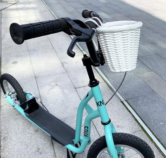 Fietsmand - Gevlochten Cups - Verstelbaar - Meisjes - Kinderfiets - Wit van Tommy.