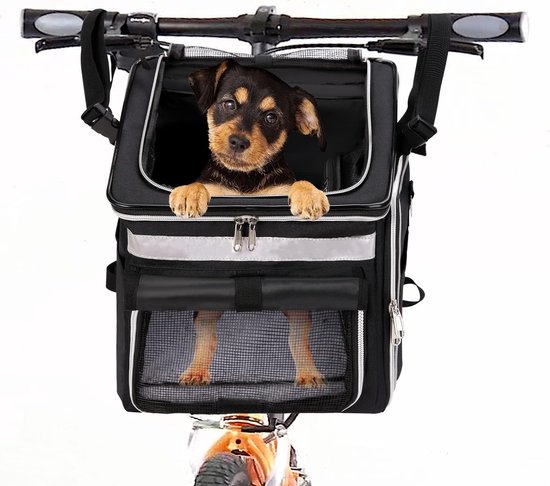 Fietsmand Hond - Hondenmand Fiets - Fietsmand Hond Voorop - Fietstas Hond Voorop - Fietsmand Hond Elektrische Fiets van Lief!