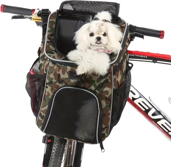 Fietsmand Hond - Hondenmand Fiets - Voorop - Fietstas Hond - Hondenfietsmand - Groen van Trixie